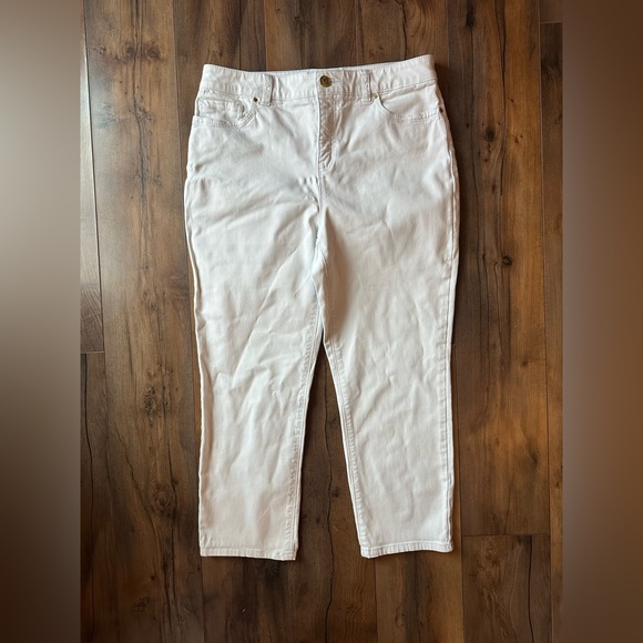 Chico's Denim - Chico’s So Slimming White Ankle Jeans | Size 1 (Fits 8–10) | Stretch Denim